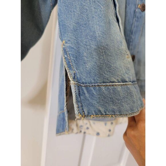 Anthropologie Pilcro Slouchy Trucker Denim Jacket M NWOT - Picture 7 of 12